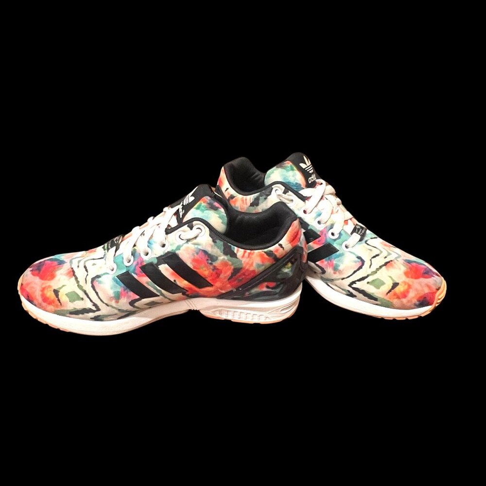 ADIDAS ZX Flux Torsion Women's Shoes Watercolor Floral Running Sneakers | Size 7